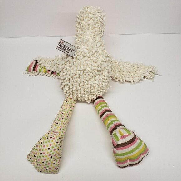 Gund 15" Dolly Chenille Duck Polka Dot Stripes Legs Plush - Picture 2 of 7